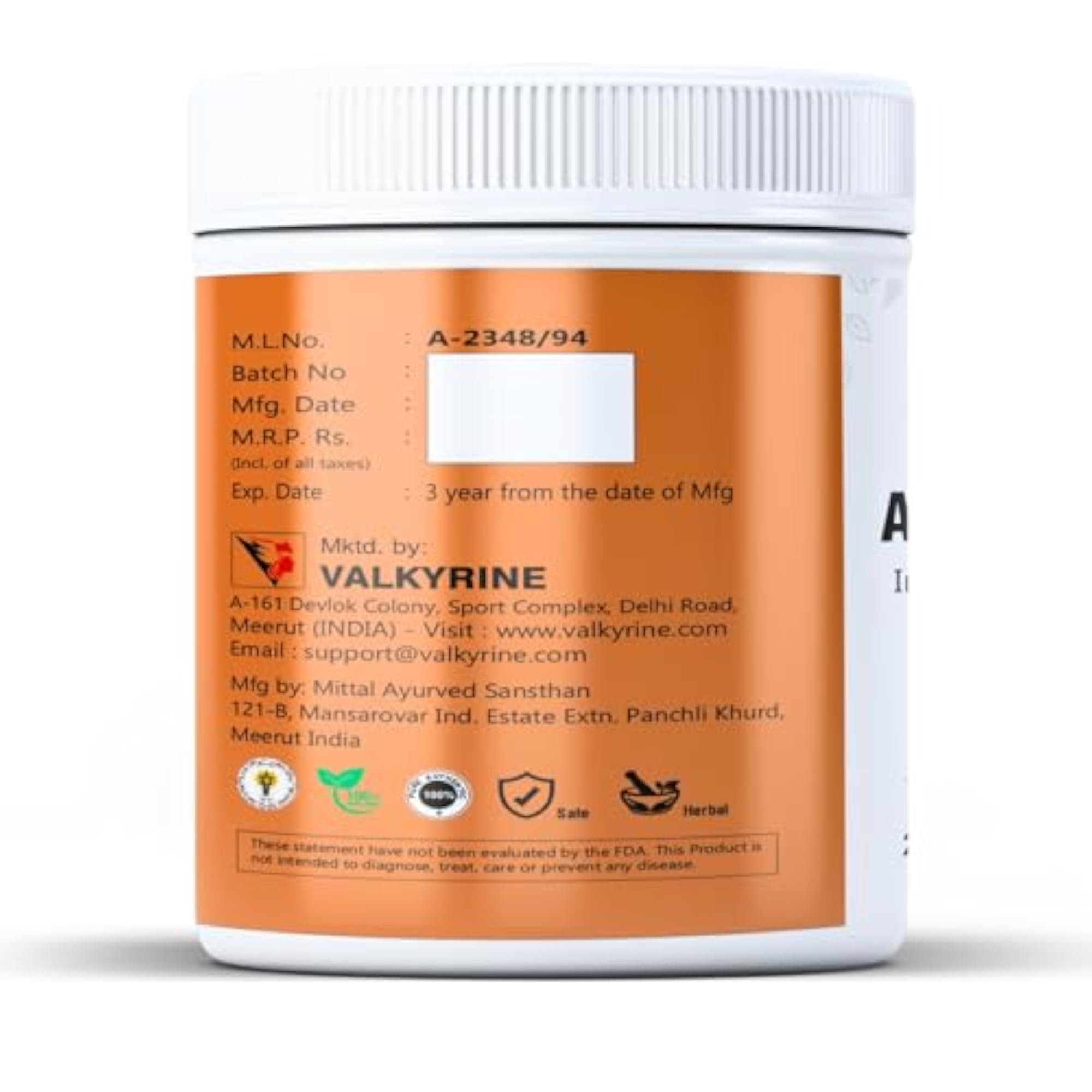 Natural Ashwagandha Powder, Stress Relief Support